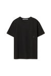 Alexander Wang black t-shirt à poche en crêpe de jersey