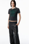Alexander Wang black black worn moto leather workwear pant