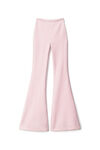 alexander wang flared pant in velour light pink