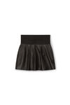 Alexander Wang black safari short in plonge leather
