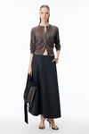 Alexander Wang brown argyle-cardigan aus wollmischgewebe mit hotfix-strass