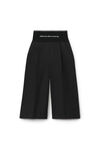 alexander wang culotte pant in cotton tailoring black