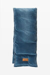 Alexander Wang washed light blue down scarf in cotton velvet