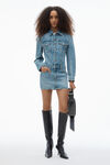 Alexander Wang vintage light indigo denim minidress in cotton