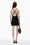 alexander wang 提花徽标装饰弹力针织连衣裙 black