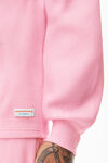 alexander wang unisex long sleeve in cotton waffle thermal  light pink