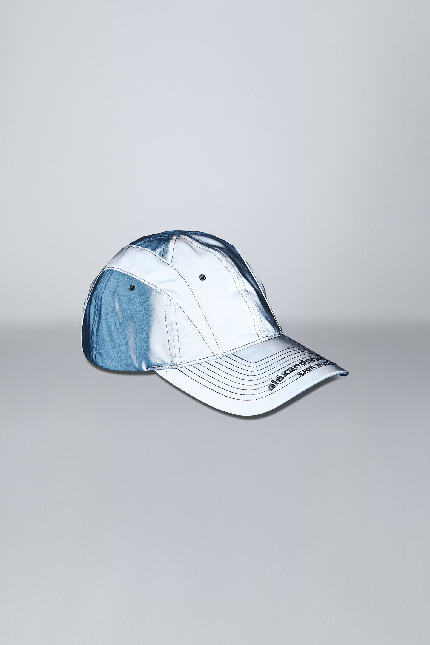 Alexander Wang Gradient Reflective Sport Cap In Blue