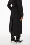 alexander wang logo trench coat in cotton tailoring black