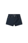alexander wang shorty high-rise short in denim clean bright indigo
