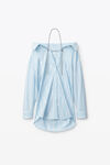alexander wang 棉质府绸水晶纽扣衬衫 oxford blue/white