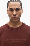 Alexander Wang acid red unisex logo-embossed sweatshirt in cotton