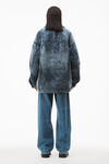 alexander wang 羊剪绒礼服外套 rich indigo