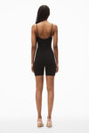 Alexander Wang black cami bodysuit in ribbed jersey