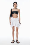 Alexander Wang white white deconstructed cotton skirt