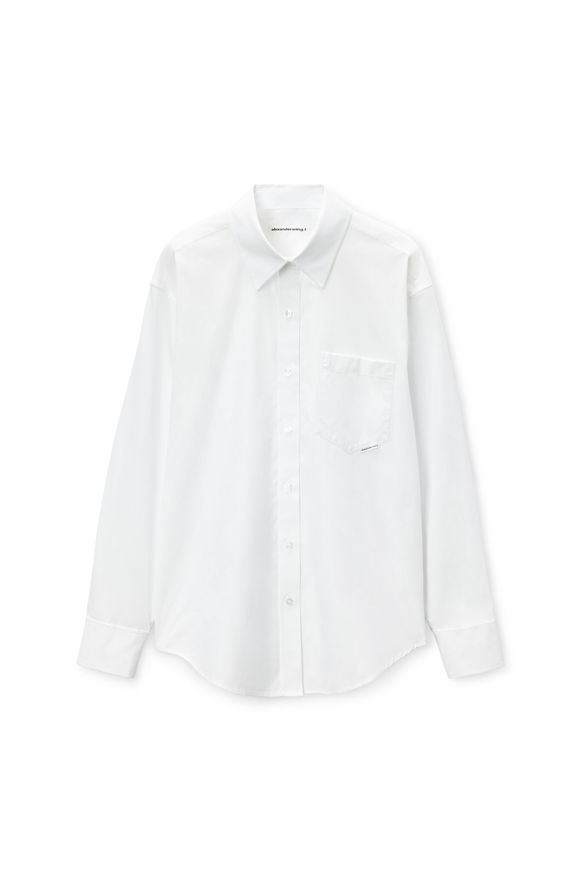 Tシャツ・カットソー Alexander Wang OVERSIZED BOYFRIEND SHIRT (4WC2251013 100) Oversized Boyfriend Shirt