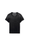 Alexander Wang washed nickel baby tee in plush velour