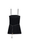 Alexander Wang black black wool-stretch minidress with hardware