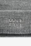 alexander wang 密织凹刻徽标无檐帽 medium grey melange