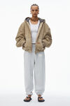 Alexander Wang light heather grey ストラクチャードテリー パフロゴ スウェットパンツ