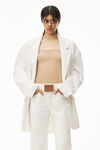 alexander wang clear hotfix camisole in light mesh ginger