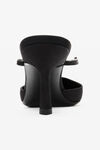 alexander wang delphine 65 logo strap mule in viscose black