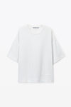 Alexander Wang vintage white 棉质平纹针织布男士徽标装饰宽松 t 恤