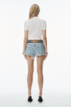 Alexander Wang soft white logo embroidered polo cardigan in viscose