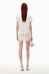 alexander wang suga baby 密织平纹针织紧身 t 恤 bright white