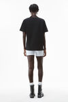 alexander wang 发泡徽标装饰棉质平纹针织 t 恤 black