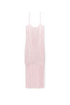 fringe tank mini dress in compact nylon