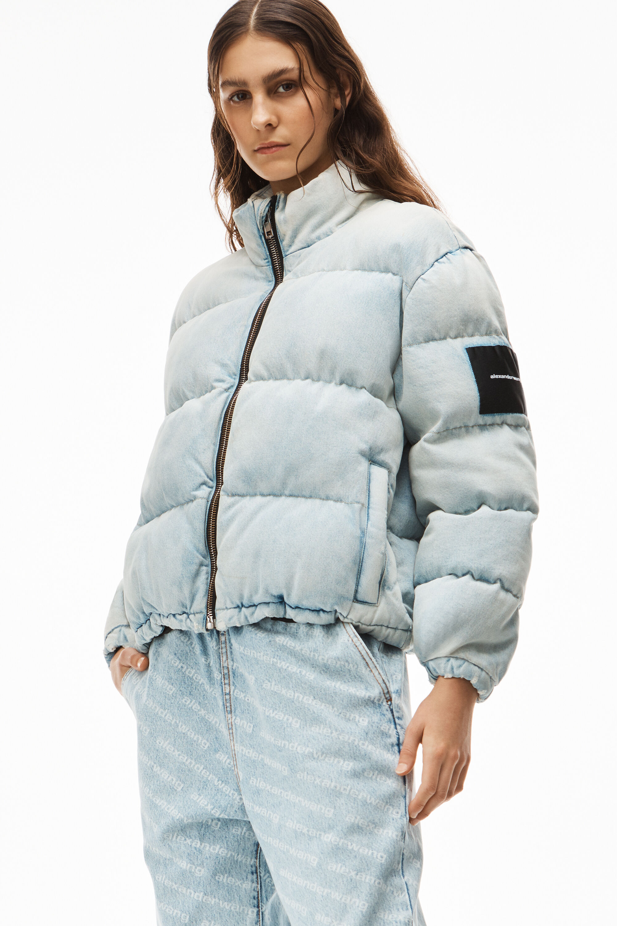 ALEXANDER WANG アレキサンダーワン デニムロゴダウンジャケット