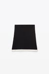 alexander wang 雪尼尔粘胶纤维徽标饰边迷你半身裙 black/white