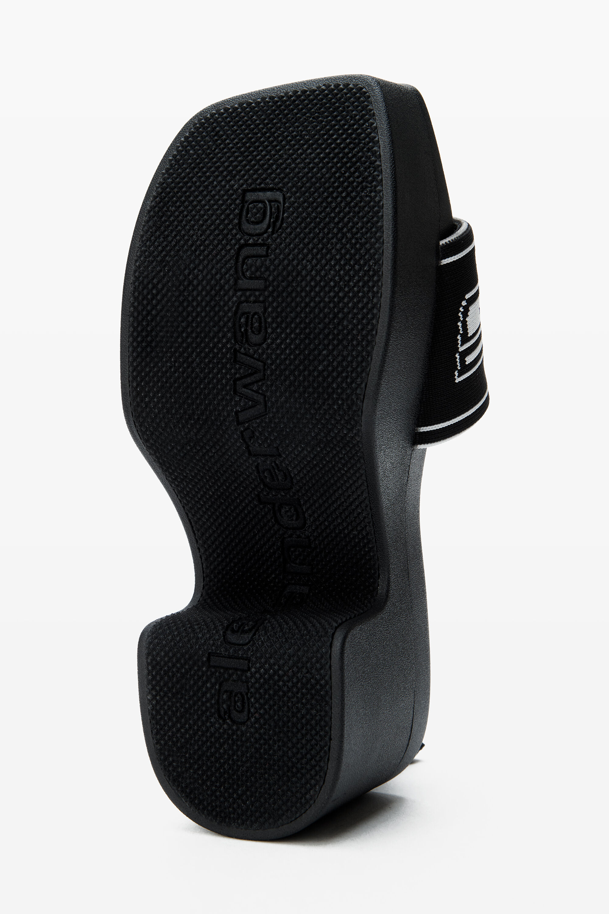 シューズ・サンダルその他 ALEXANDER WANG Woman Flat sandals Black 30325S002 001 black logo platform sandals in BLACK | alexanderwang®