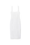 alexander wang 纹理提花平纹针织吊带连衣裙 white