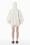 Alexander Wang vintage white weiße kapuzenjacke aus baumwolle mit logo
