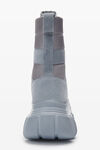 alexander wang storm combat boot in suede/rubber tradeswind