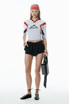 Alexander Wang white/red 图案徽标上衣