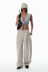 Alexander Wang stone grey cotton-blend balloon-leg pants