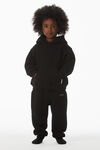 alexander wang kids hoodie in essential terry black