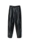Alexander Wang black low waist crochet trouser in leather