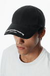 Alexander Wang washed black 做旧徽标装饰棒球帽