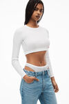 alexander wang layered loose jean in denim vintage light indigo