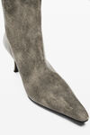 Alexander Wang black crackle grey black crackle leather vera boot
