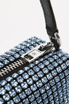alexander wang heiress pouch in crystal mesh baby blue