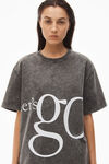 alexander wang lets go 密织平纹针织 t 恤 acid black
