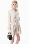 Alexander Wang ivory ivory silk charmeuse pre-styled double shirtdress