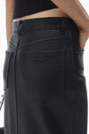 Alexander Wang black 5-pocket pencil skirt in primal nappa lambskin leather