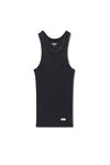 Alexander Wang washed black men's racerback tank in ribbed cotton
