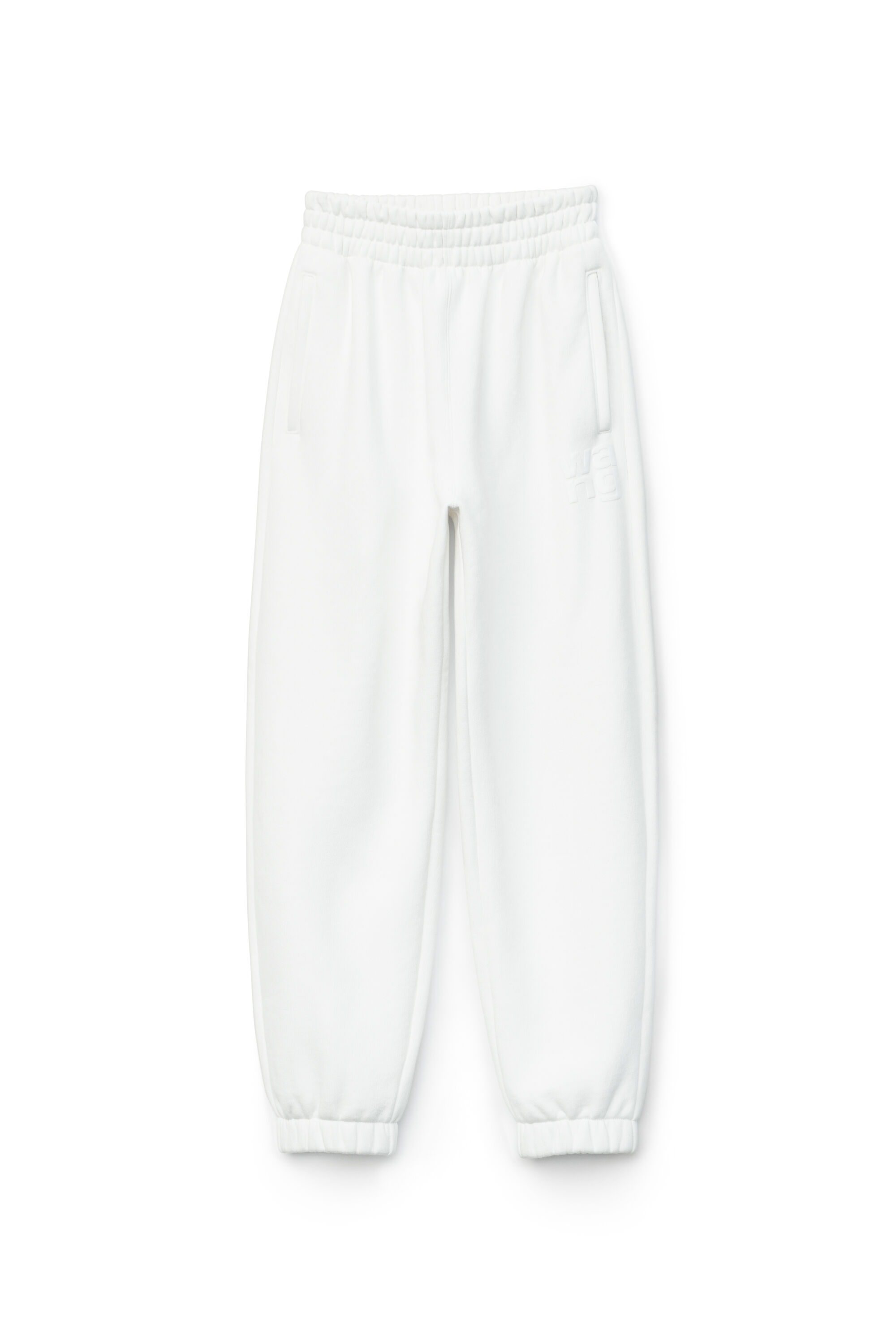 alexanderwang PUFF PAINT LOGO SWEATPANT IN TERRY WHITE