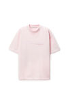 Alexander Wang light pink rosa oversize-t-shirt aus baumwollmischgewebe